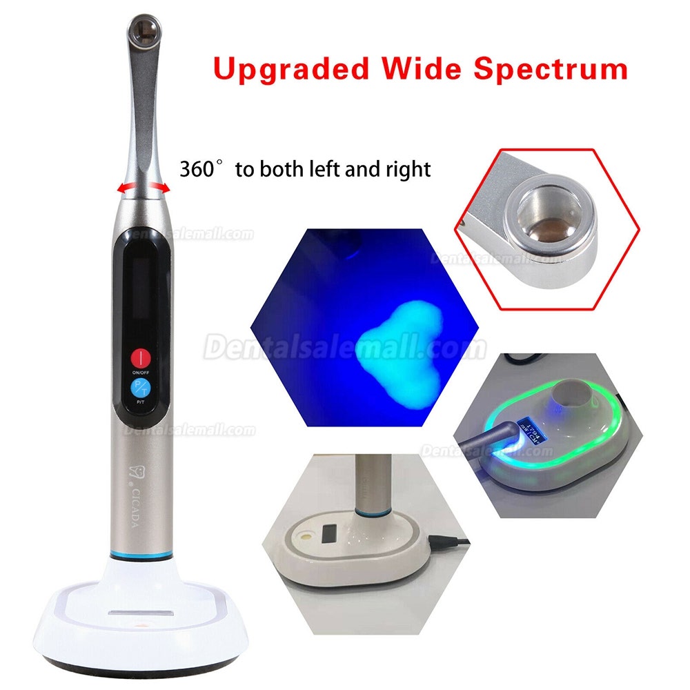 Dental 1 second LED Curing Light Lamp Cordless Deep Cure 2200MW Upgraded 2020